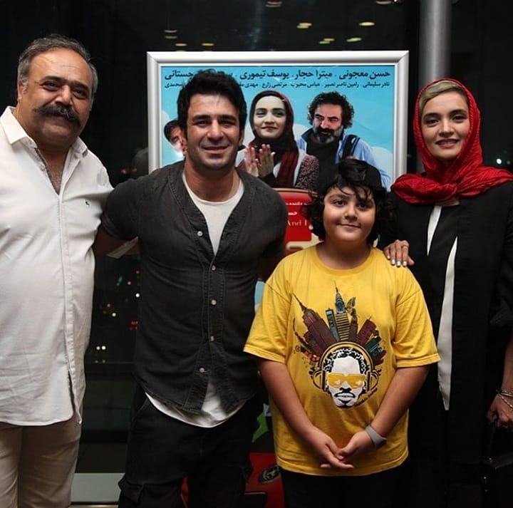میترا حجار در اکران افتتاحیه فیلم سینمایی تپلی و من به همراه کیان علی پناه و یوسف تیموری
