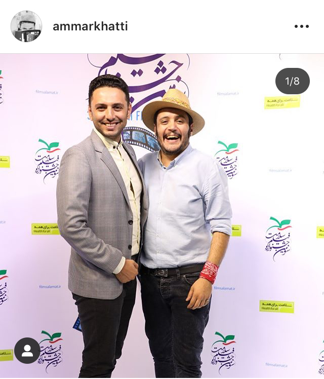 تصویری از عمار خطی، تهیه کننده و کارگردان سینما و تلویزیون در حال بازیگری سر صحنه یکی از آثارش