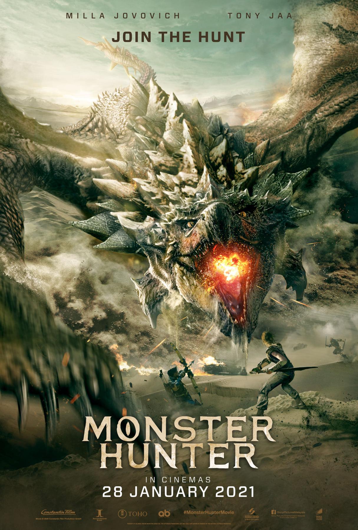 Tony Jaa در صحنه فیلم سینمایی Monster Hunter به همراه میلا یوویچ