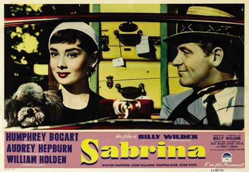 آدری هپبورن در صحنه فیلم سینمایی سابرینا به همراه ویلیام هولدن