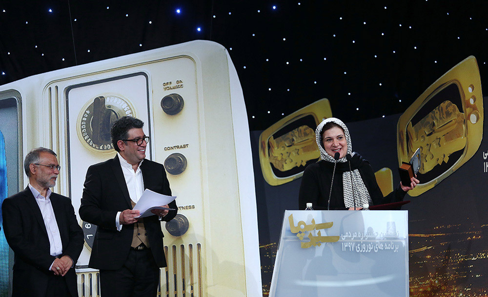 ریما رامین‌فر در جشنواره سریال تلویزیونی پایتخت 5 به همراه رضا رشیدپور
