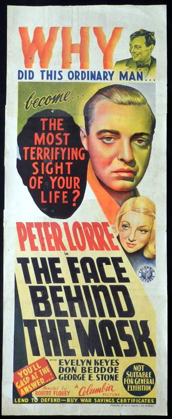 Peter Lorre در صحنه فیلم سینمایی The Face Behind the Mask به همراه اولین کیز