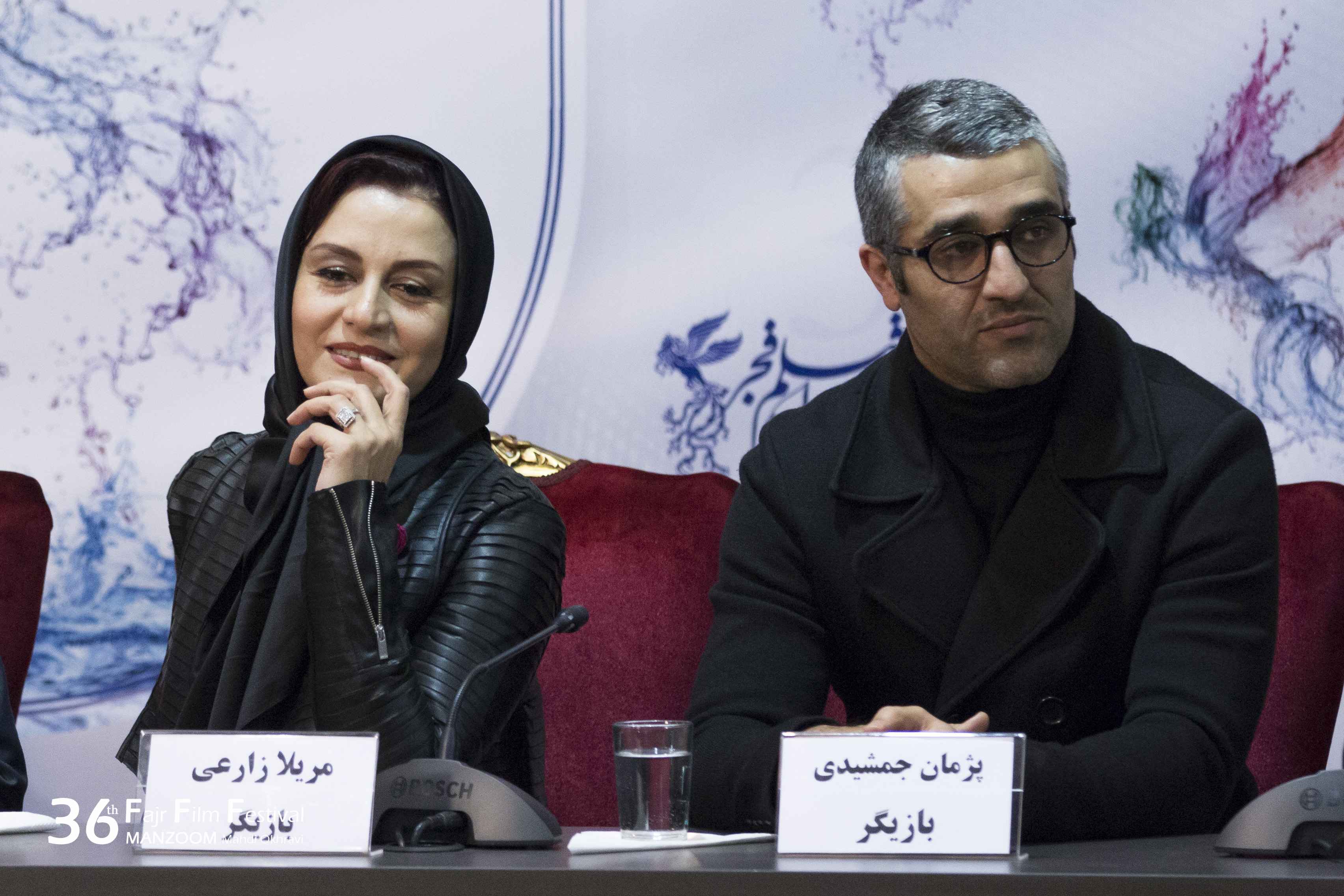 پژمان جمشیدی در نشست خبری فیلم سینمایی سوءتفاهم به همراه مریلا زارعی