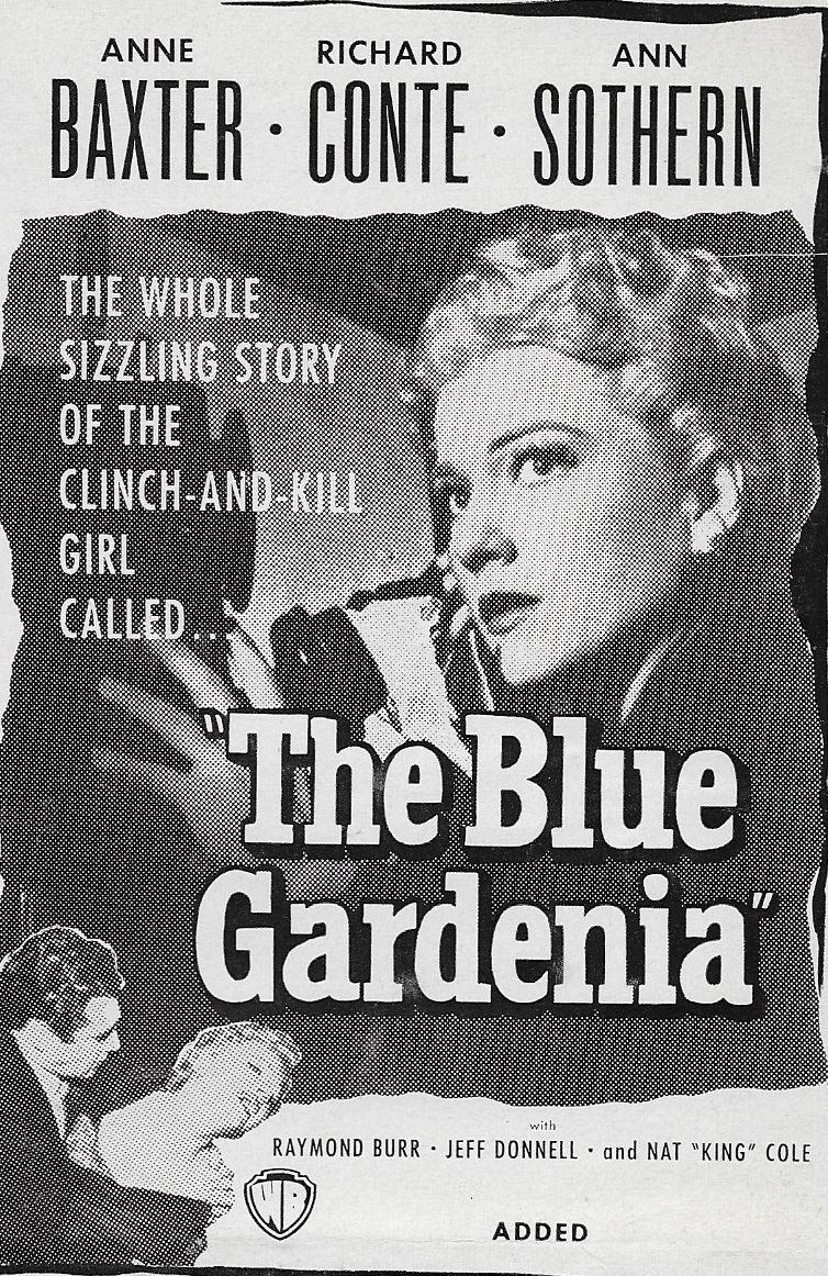 ریچارد کونته در صحنه فیلم سینمایی The Blue Gardenia به همراه Anne Baxter