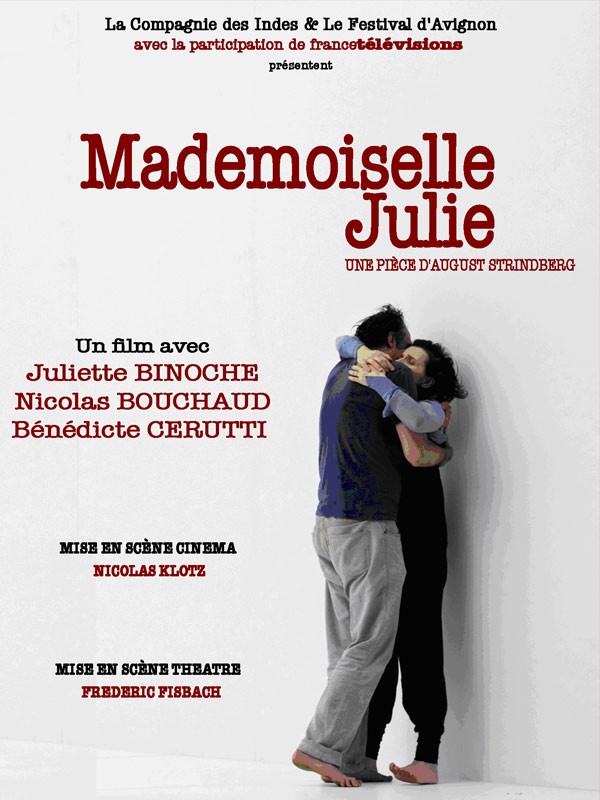 ژولیت بینوش در صحنه فیلم سینمایی Mademoiselle Julie به همراه Nicolas Bouchaud