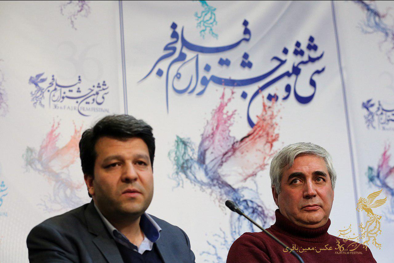 محمد خزاعی در جشنواره فیلم سینمایی به وقت شام به همراه ابراهیم حاتمی‌کیا
