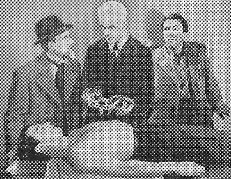 Joe De Stefani در صحنه فیلم سینمایی The Man They Could Not Hang به همراه Robert Wilcox و Boris Karloff