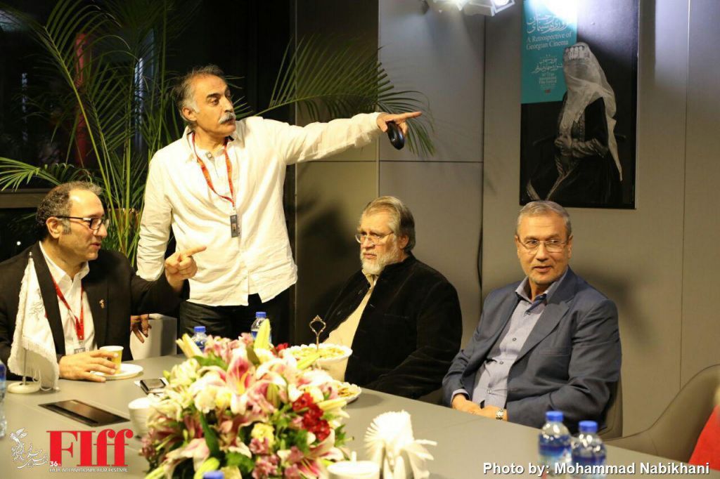 علیرضا شجاع‌نوری، تهیه کننده و بازیگر سینما و تلویزیون - عکس جشنواره به همراه نادر طالب‌زاده و سیدرضا میر کریمی