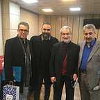 تصویری از مهدی حاجی یوسف، دستیار صداگذار و تدوینگر سینما و تلویزیون در پشت صحنه یکی از آثارش