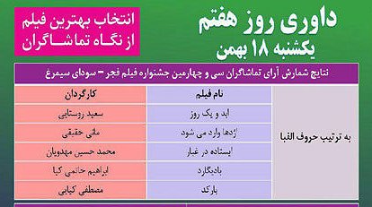 رقابت نزدیکِ پنج فیلم