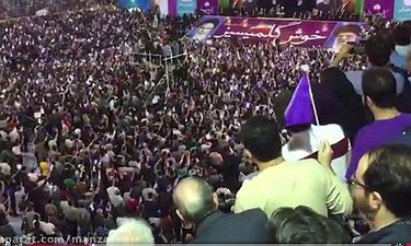 حضور مردم تبریز در سخنرانی دکتر روحانی